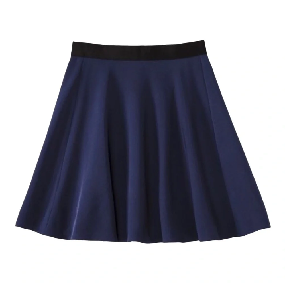 𝅺3.1 Phillip LimTarget Silky Swing Skirt Navy Blue - Picture 3 of 3